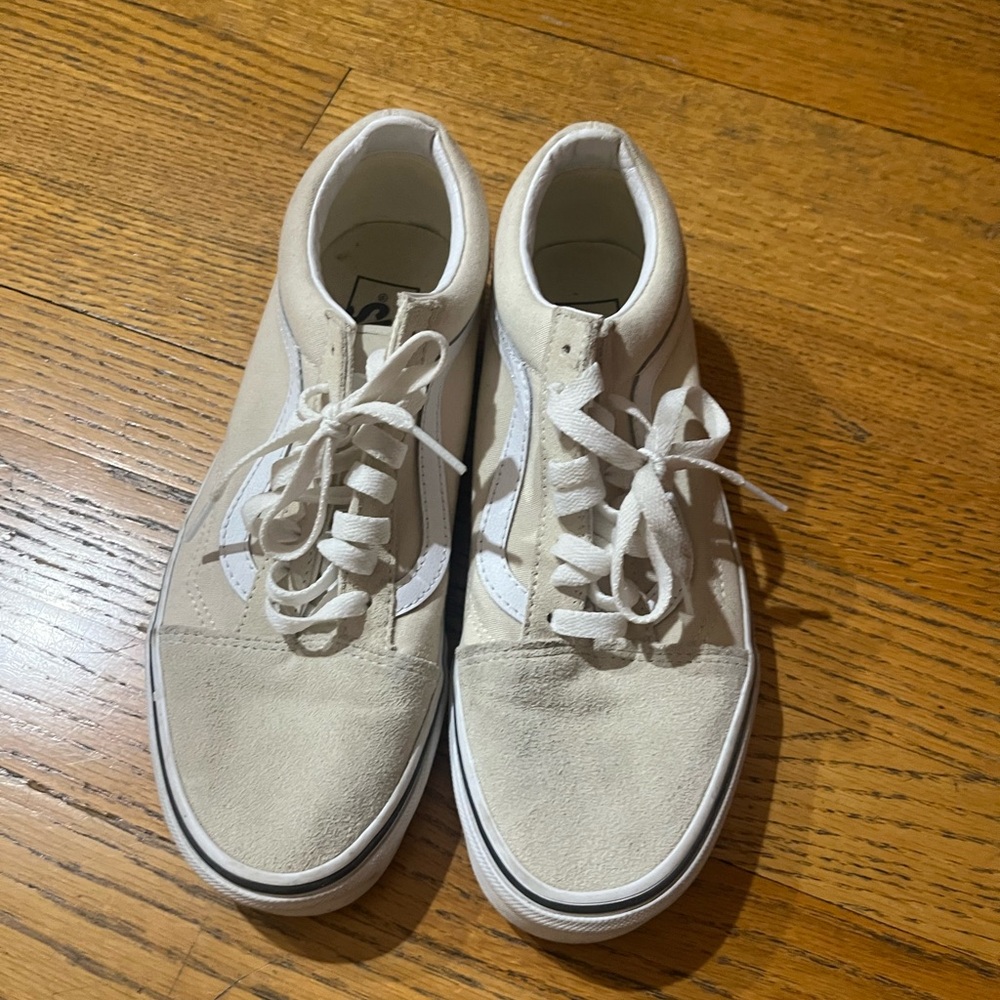 Vans womens Cream and White Sneakers